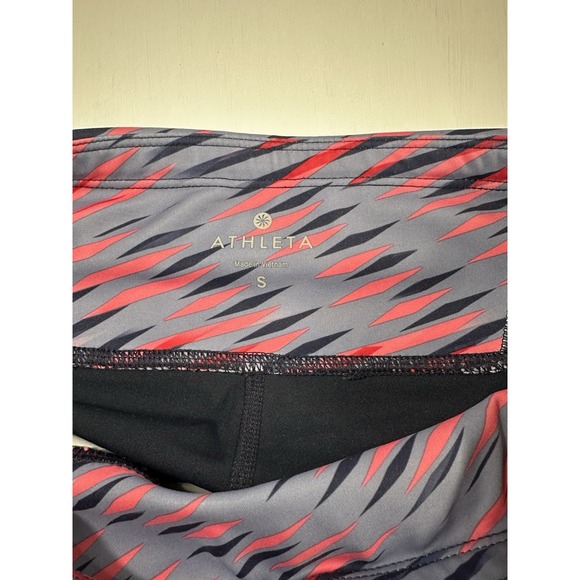 Athleta Electra Sonar 7/8 Tights Navy Blue Pink Athletic Yoga Pilates Size Small - Picture 6 of 11